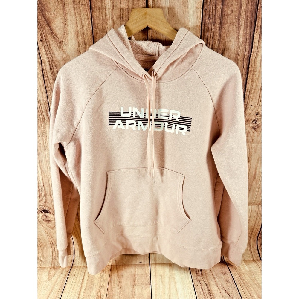UNDER ARMOUR Hoodie Womens Light Pink Medium Sweatshirt HeatGear MED